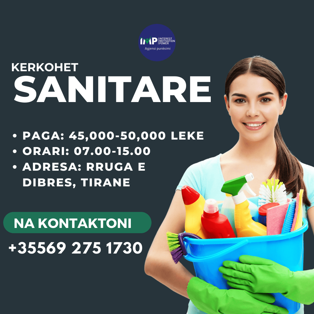 Kerkohet Sanitare, Paga  45.000-50.000 Leke, Rruga E Dibres