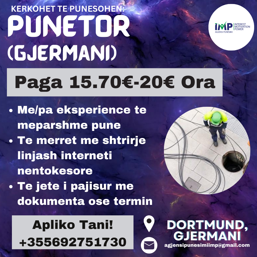 GJERMANI KERKOHET TE PUNESOHEN PUNETOR PER SHTRIRJE LINJASH NENTOKESORE, PAGA 15.70 -20 EURO ORA