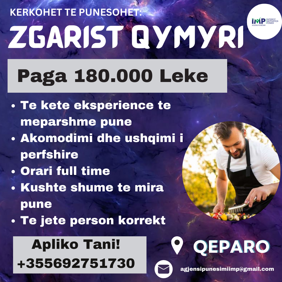 RESORT PRESTIGJOZ KERKON TE PUNESOJE ZGARIST QYMYRI, PAGA 180.000 LEKE, QEPARO