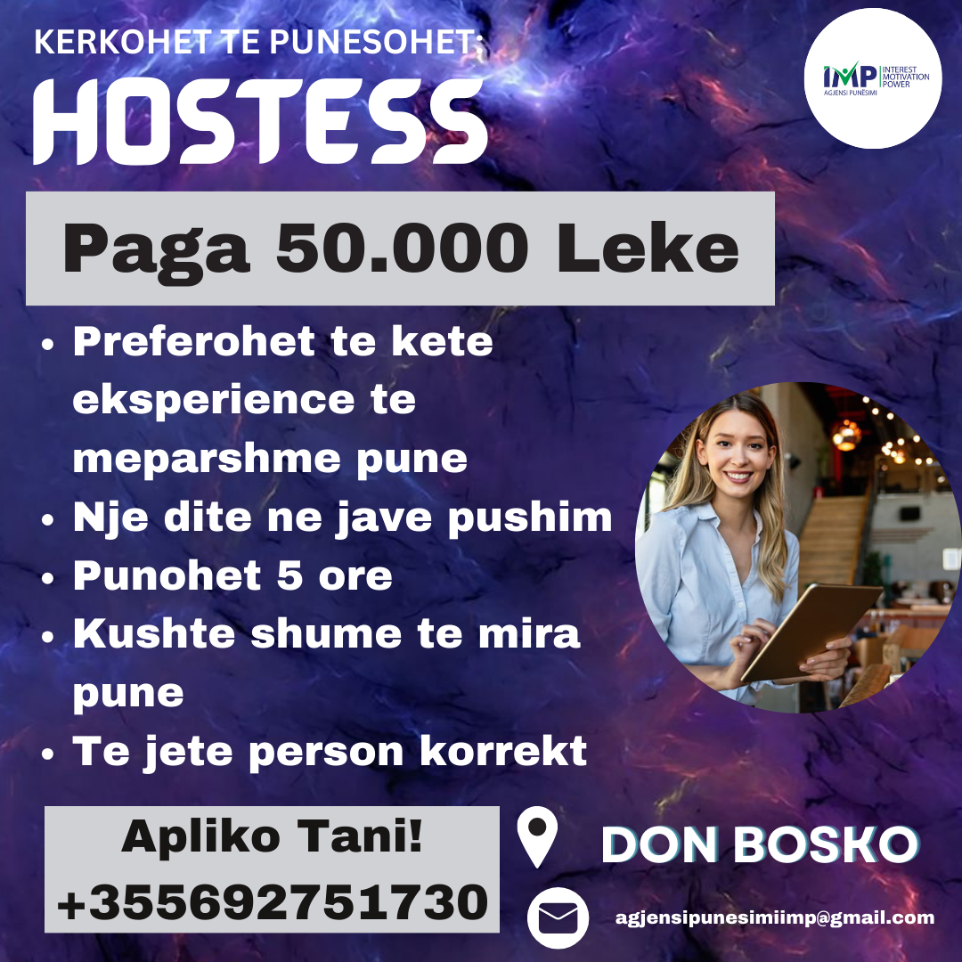 KERKOHET TE PUNESOHET HOSTES, PAGA 50.000 LEKE, DON BOSKO