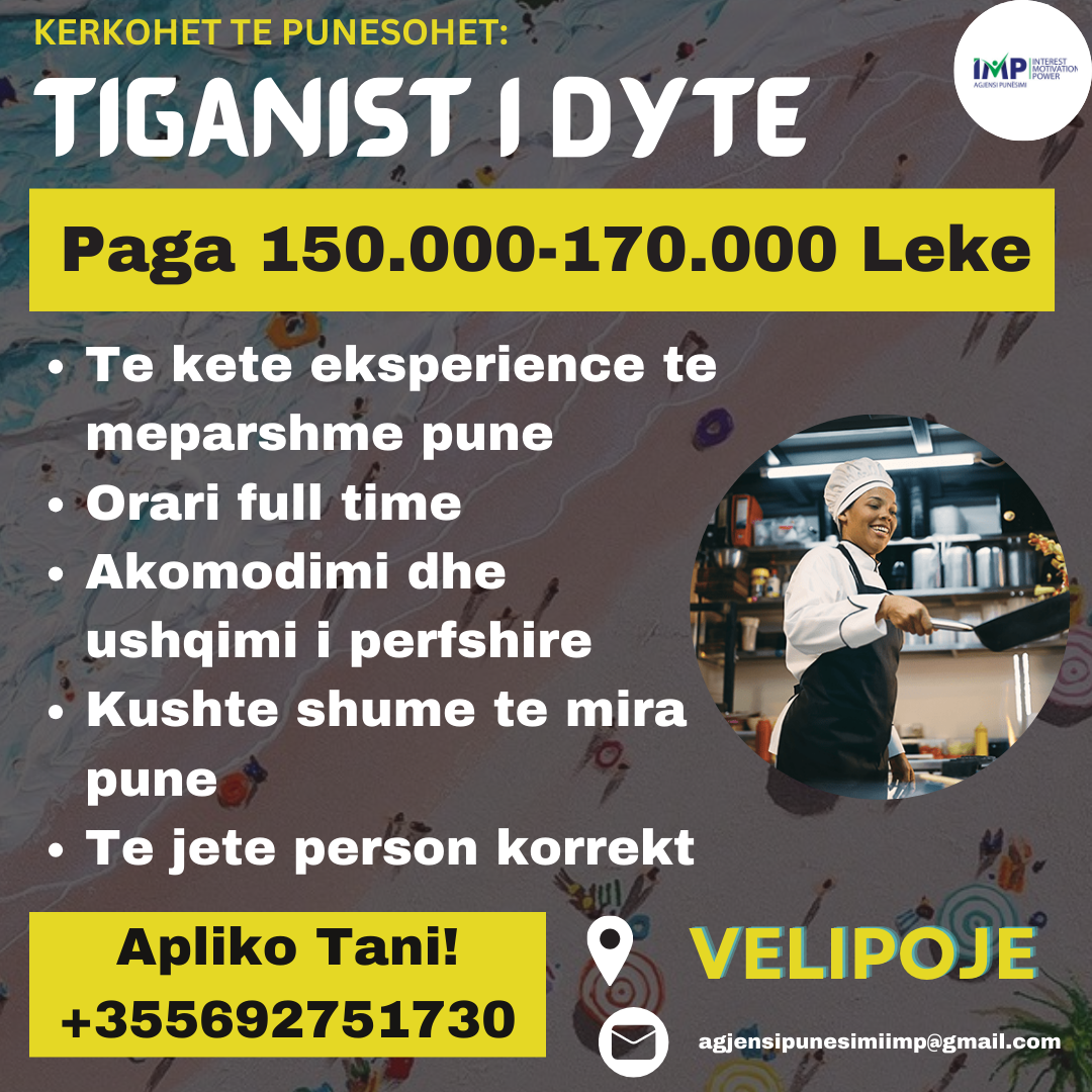 KERKOHET TE PUNESOHET TIGANIST I DYTE, PAGA 150.000-170.000 LEKE, VELIPOJE