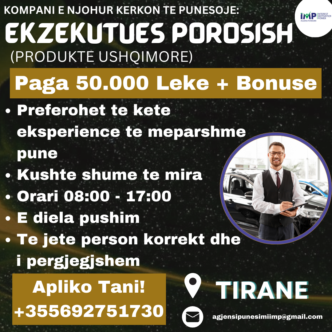 KOMPANI E NJOHUR KERKON TE PUNESOJE EKZEKUTUES POROSISH