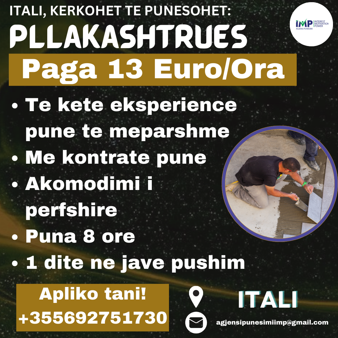 ITALI, KERKOHET TE PUNESOHET PLLAKASHTRUES, PAGA 13 EURO/ORA