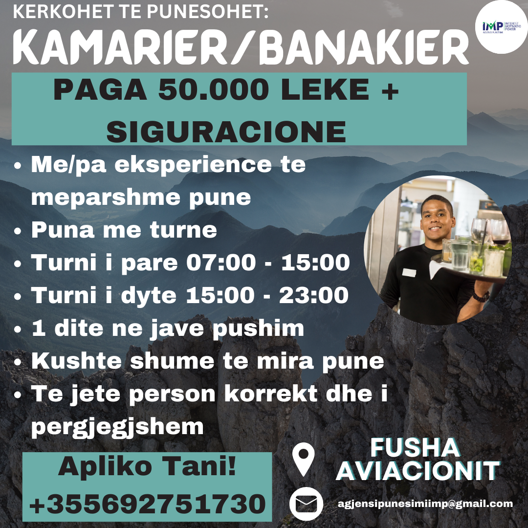 KERKOHET TE PUNESOHET KAMARIER/BANAKIER