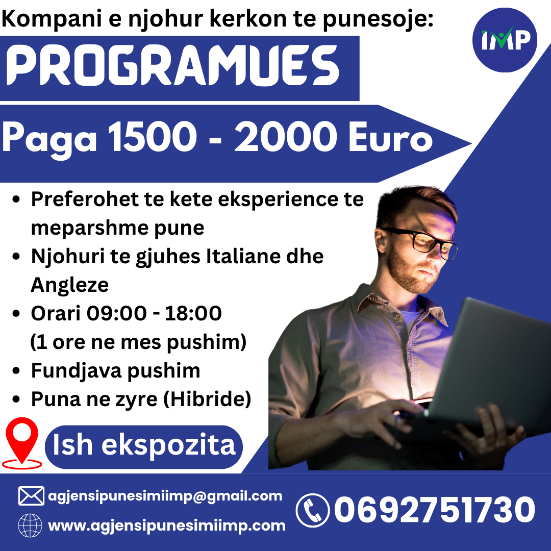 KOMPANI E NJOHUR KERKON TE PUNESOJE PROGRAMUES