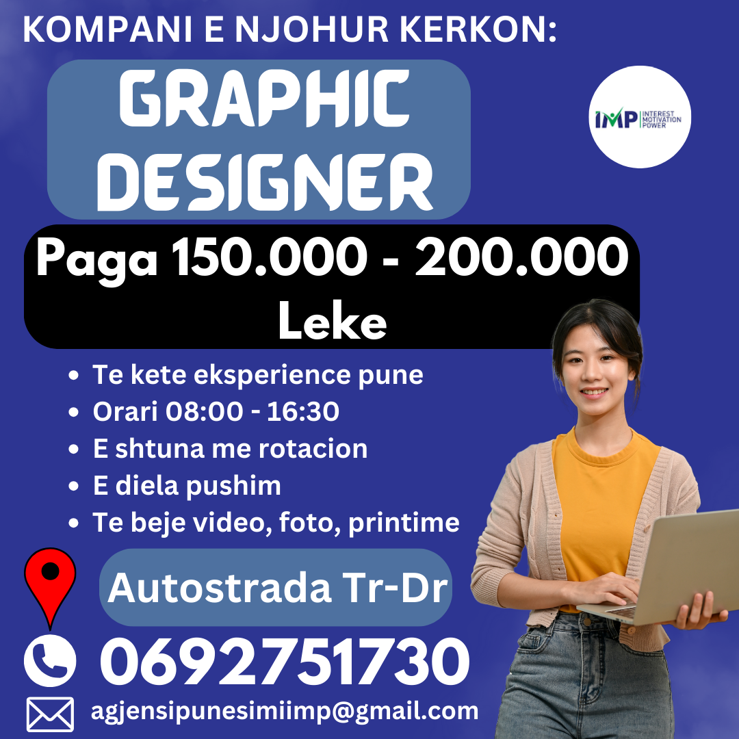 KOMPANI E NJOHUR KERKON TE PUNESOJE GRAPHIC DESIGNER