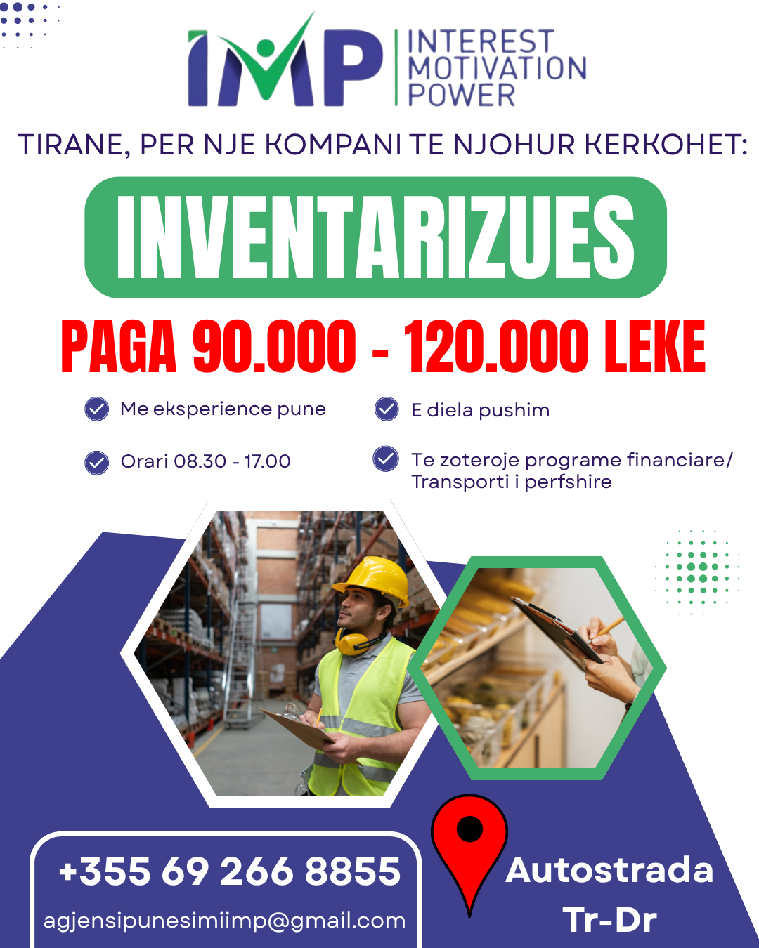 KOMPANI E NJOHUR KERKON TE PUNESOJE INVENTARIZUES, PAGA 90.000 - 120.000 LEKE