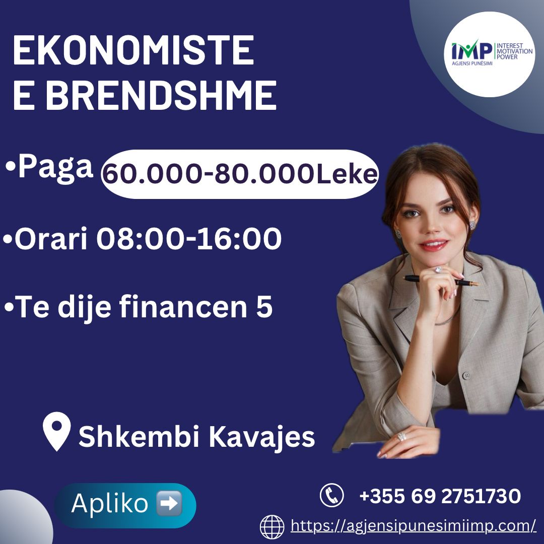 Ekonomiste E Brendshme, Paga 60.000-80.000Leke