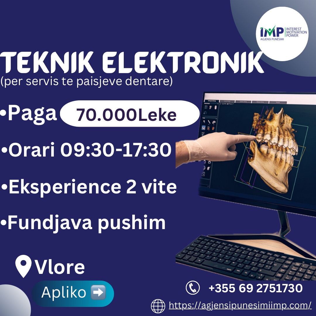 Teknik Servis Elektronik (Kompani Dentare) Paga 70.000 Leke📍21 Dhjetori