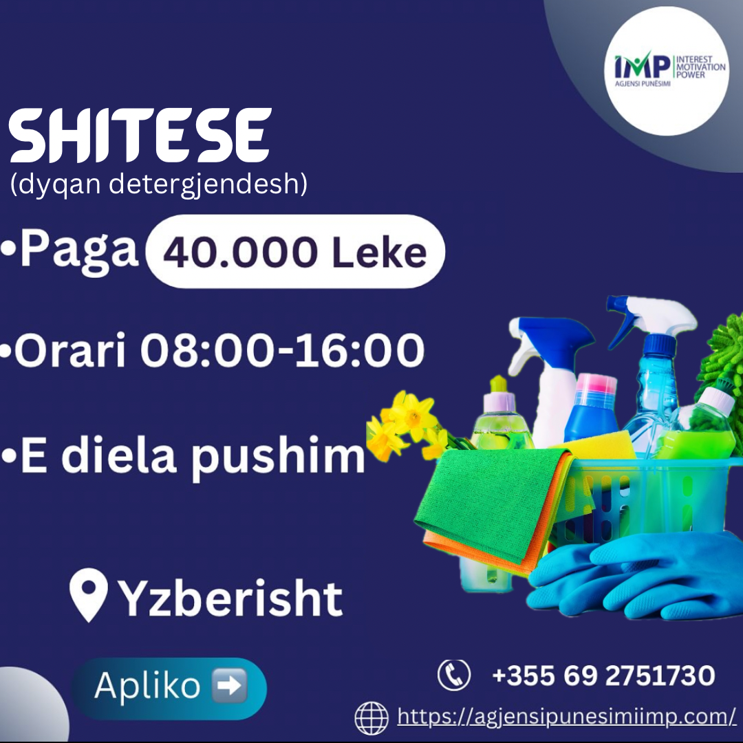 Shitese( Dyqan Detergjendesh)Paga 40.000Leke📍Yzberisht